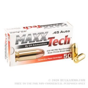 45 acp ammo by maxx tech