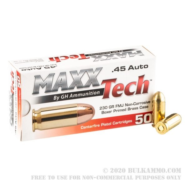 45 acp ammo by maxx tech